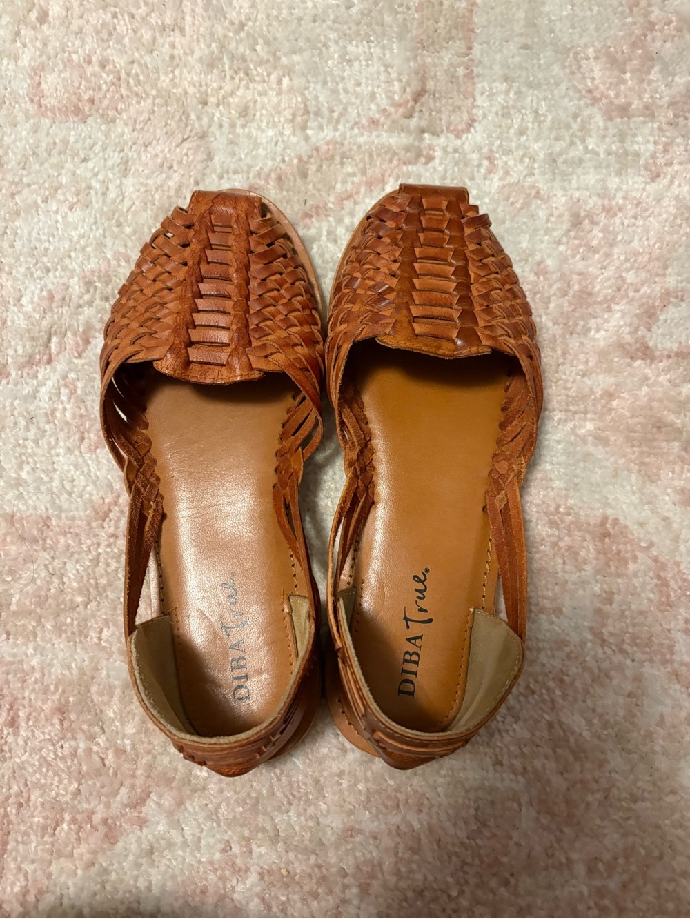 Diba True Women's Woven Slingback Sandals in Cognac Brown